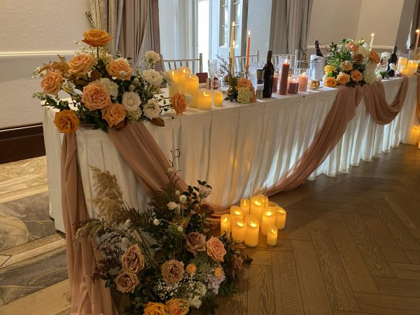 Bridal table arrangements
